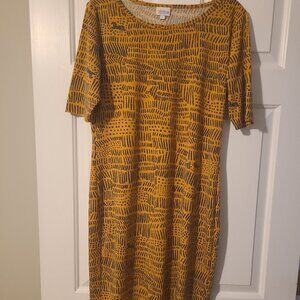 Lularoe ACTUAL Hidden Unicorn 🦄 in the Fields Julia dress EUC Size L